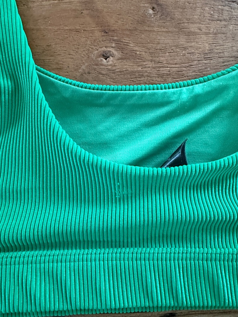 Beach Riot Green Ribbed High-Waist Bikini Set - Picture 4 of 5